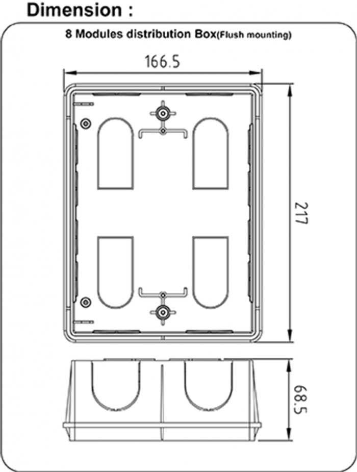 Dimensions of miniature circuit breaker enclosure boxes